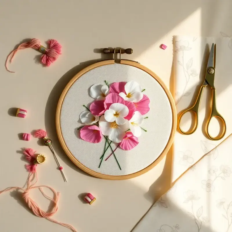 How to Create and Stitch Your Own Sweet Pea Embroidery Project sweet pea embroidery