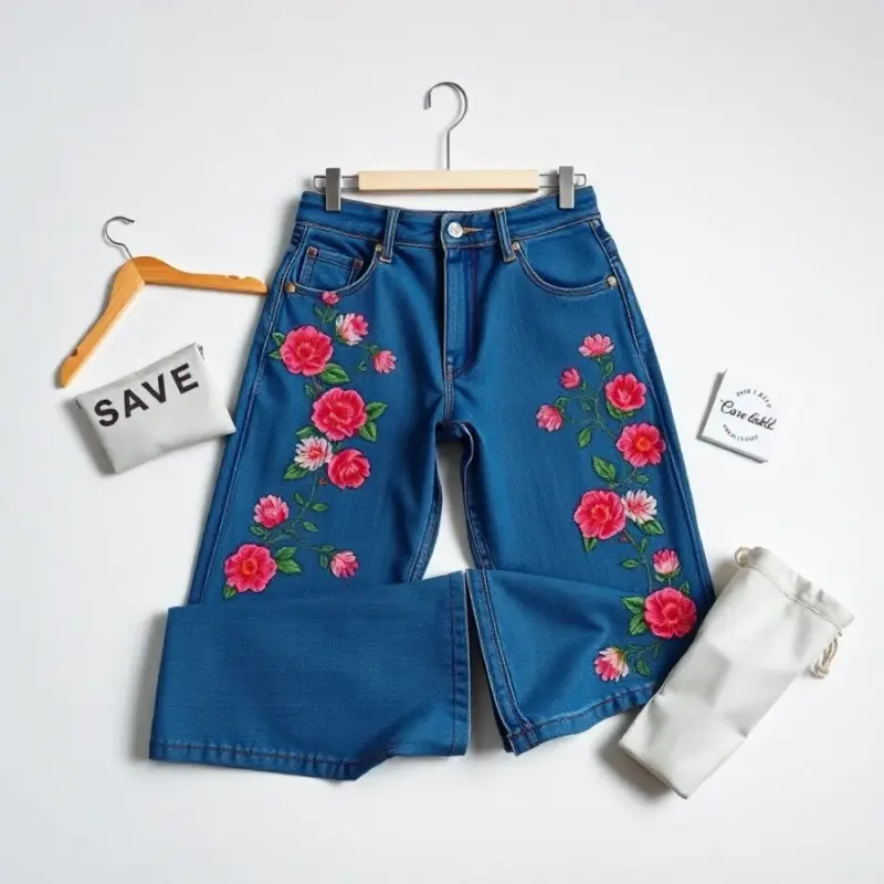 How to Style and Care for Your Embroidered Jeans jeans floral embroidery